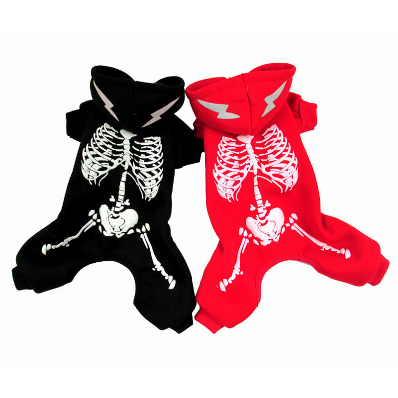 Skull Print HoodieJumpsuits