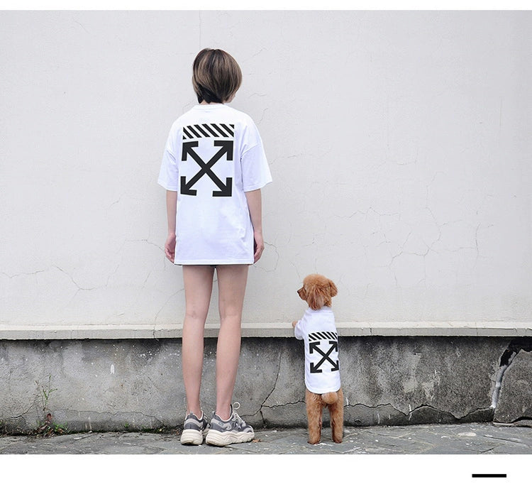 Parent & Fur Baby Match Clothes ( Paw White)