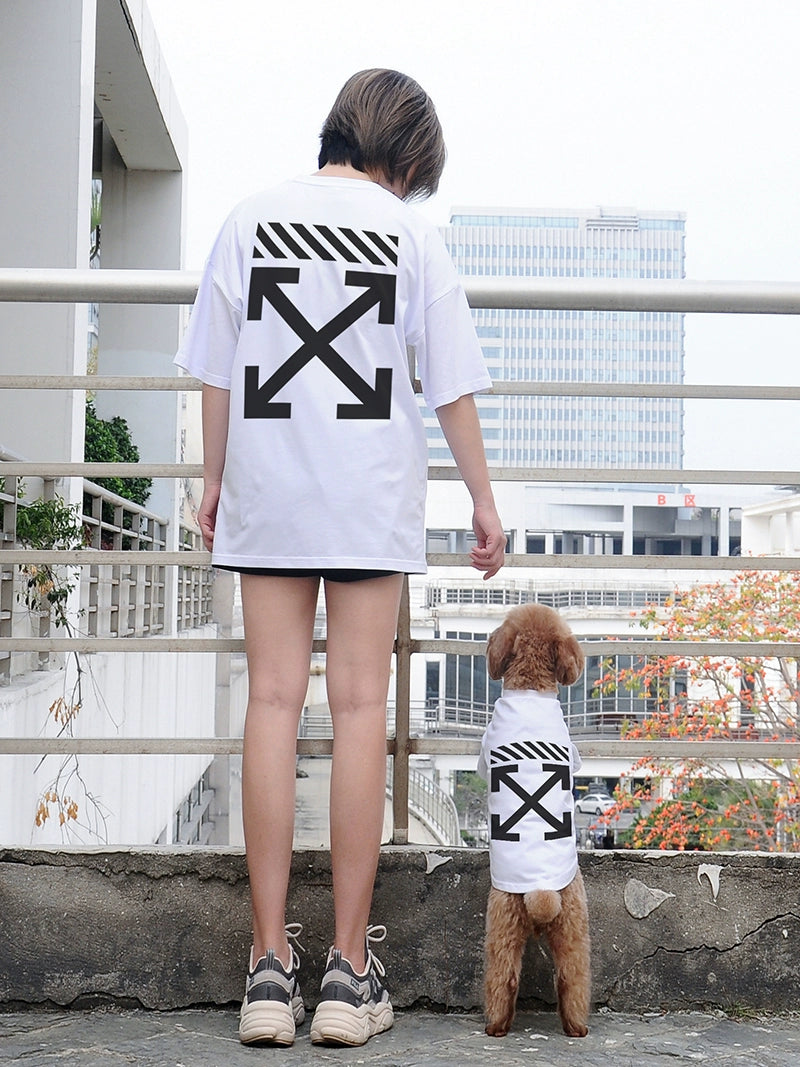 Parent & Fur Baby Match Clothes ( Paw White)