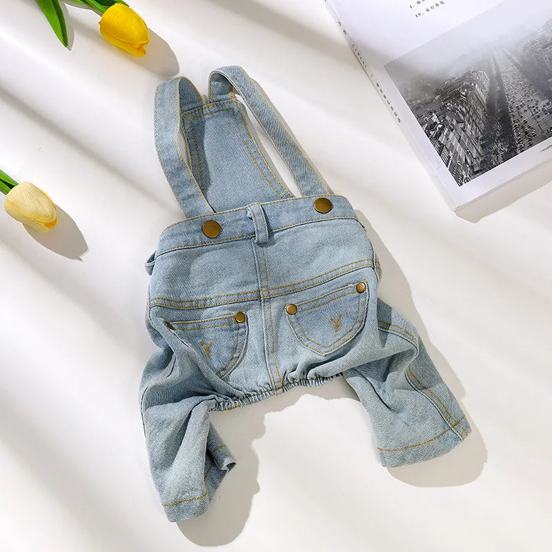 Denim Strap puffy Skirt & Denim Strap Overall