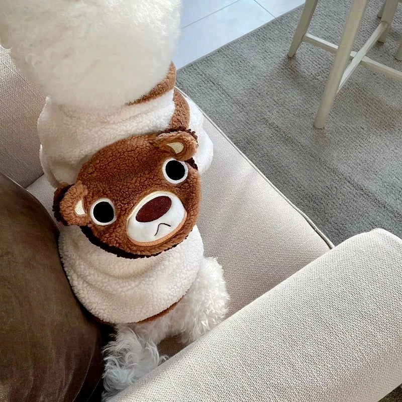 Warm Winter Clothes with Bear Backpack Clothes