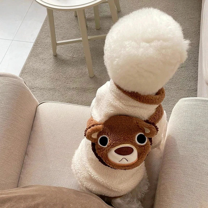 Warm Winter Clothes with Bear Backpack Clothes