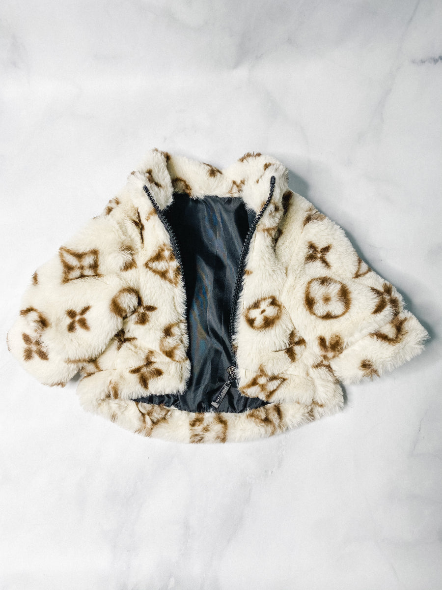 Chewy Vuitton Plush Luxury Zip Jacket