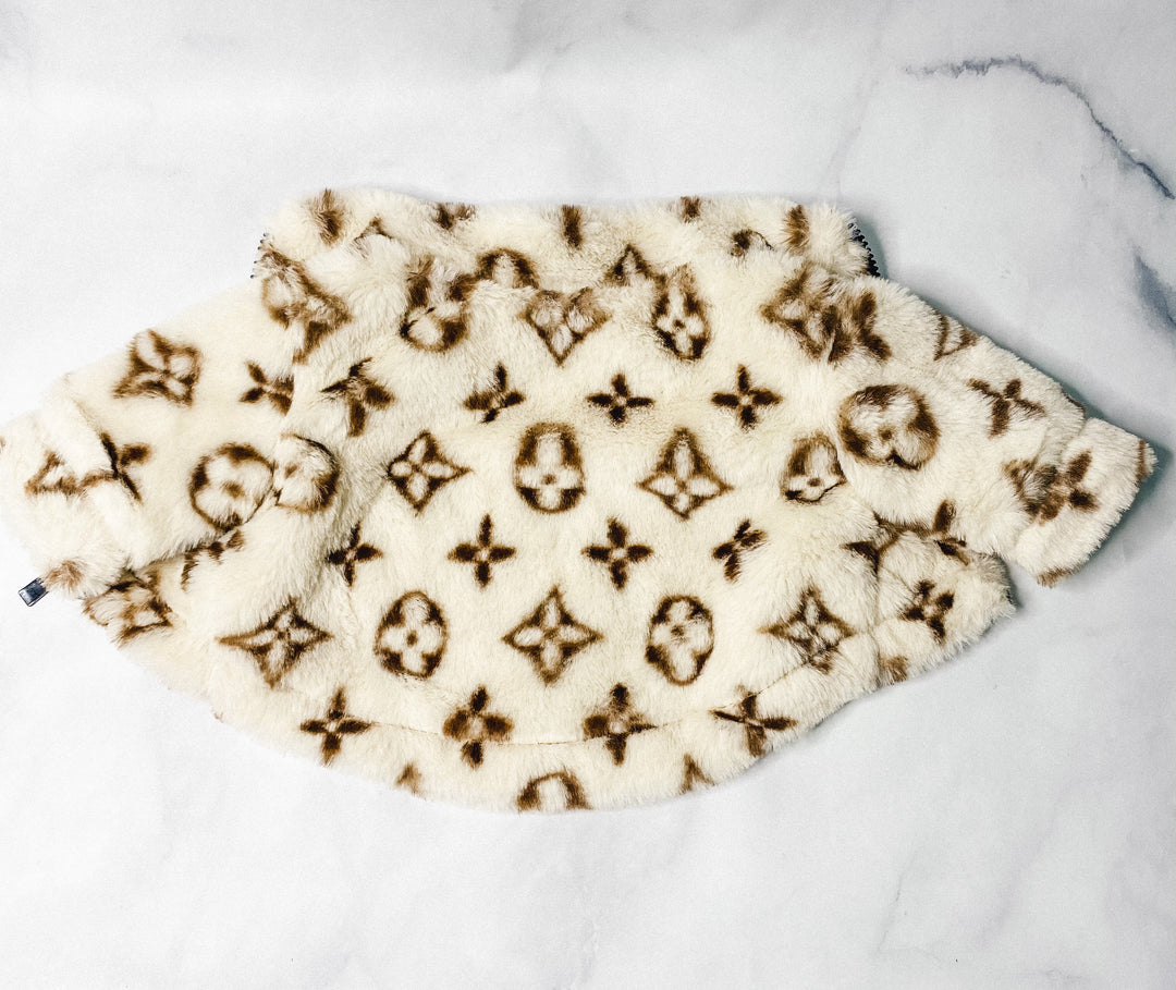 Chewy Vuitton Plush Luxury Zip Jacket