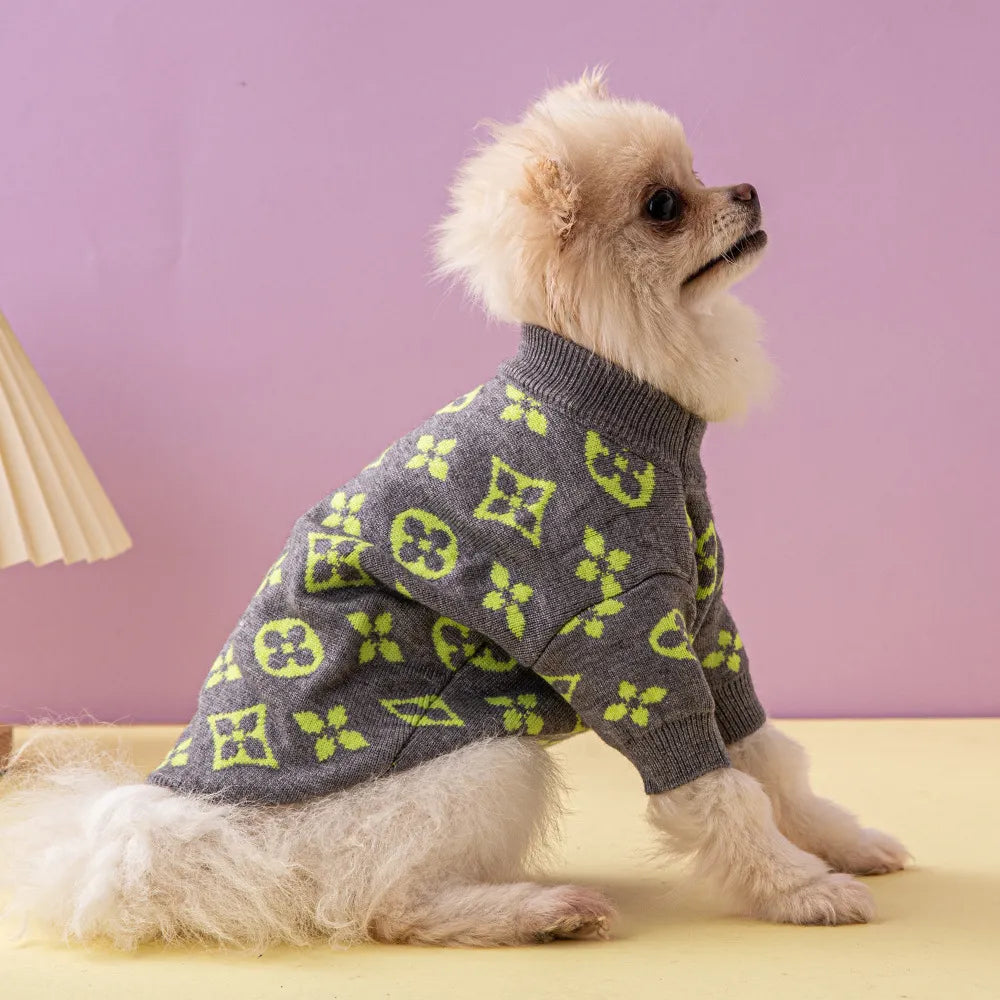 Chewy Vuiton Monogram Cozy Knit Sweater