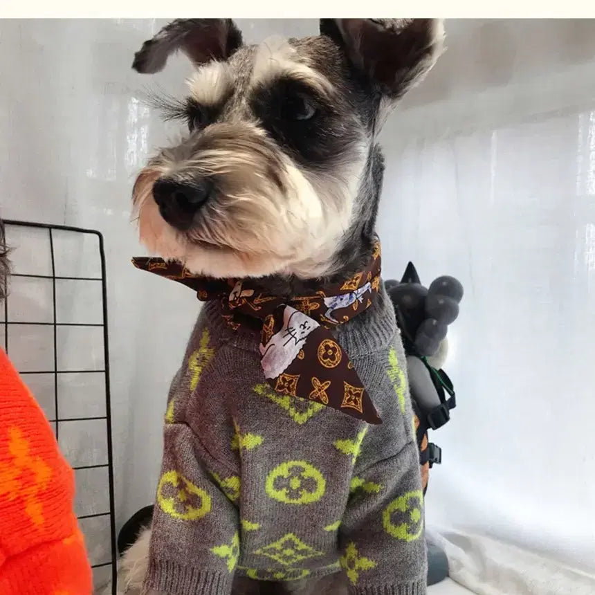 Chewy Vuiton Monogram Cozy Knit Sweater