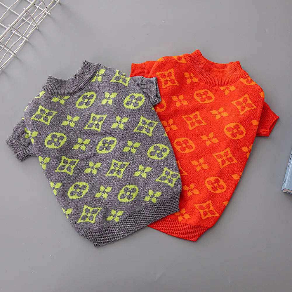 Chewy Vuiton Monogram Cozy Knit Sweater