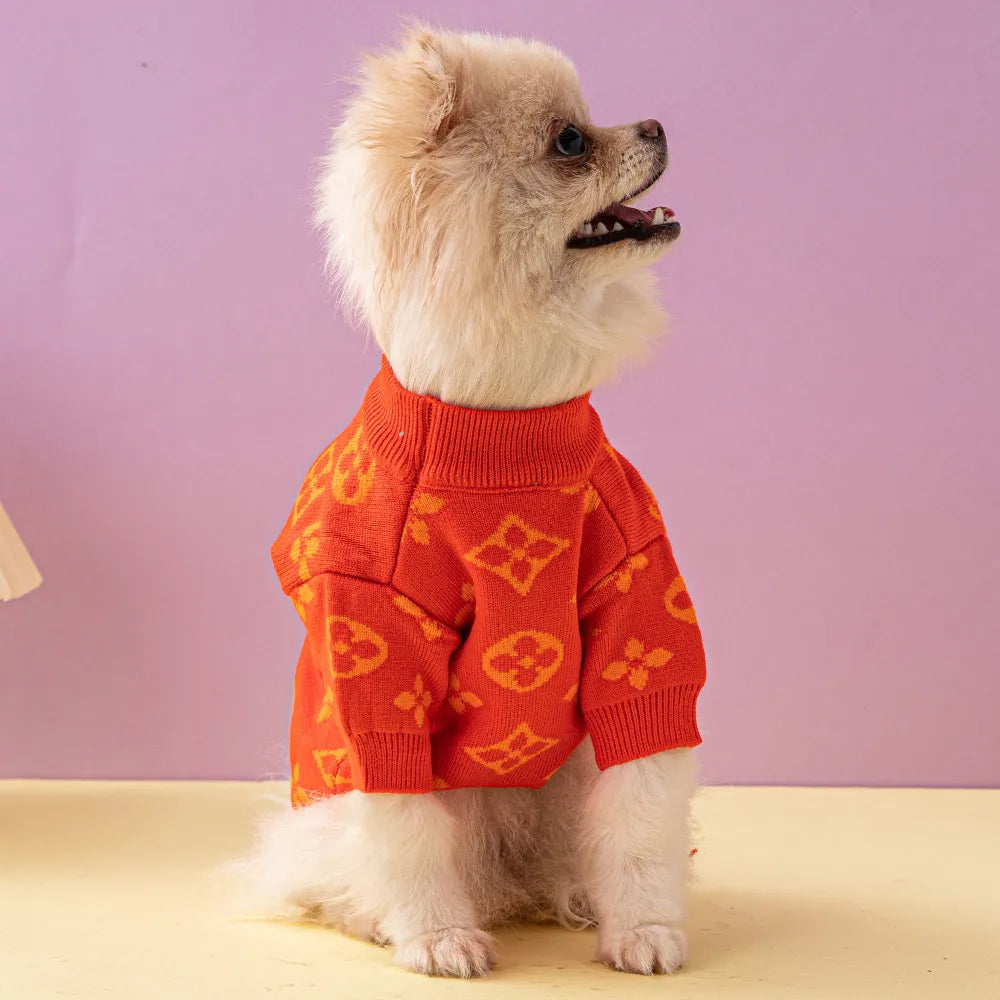 Chewy Vuiton Monogram Cozy Knit Sweater
