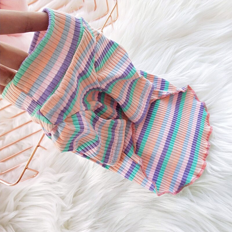 Multi-colored Striped Turtleneck