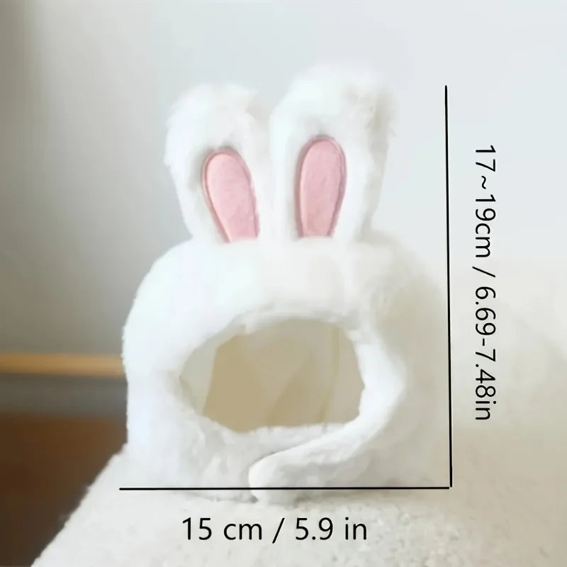 Soft Plush Rabbit Ear Pet Hat 🐇