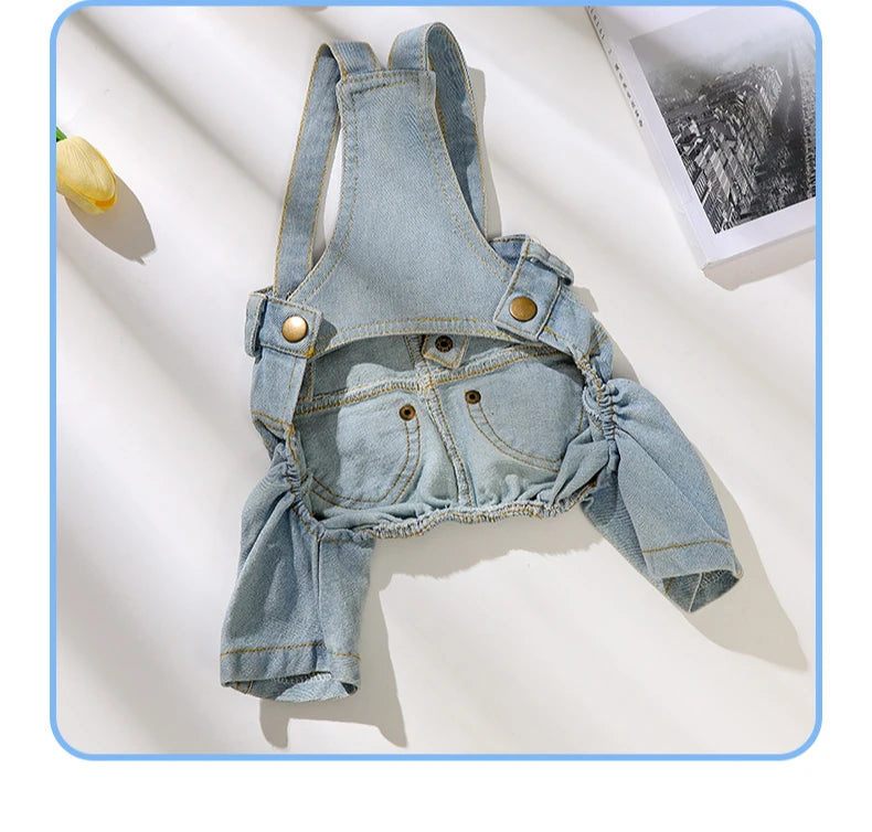Denim Strap puffy Skirt & Denim Strap Overall