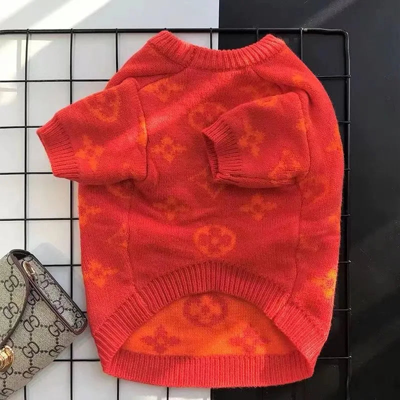 Chewy Vuiton Monogram Cozy Knit Sweater
