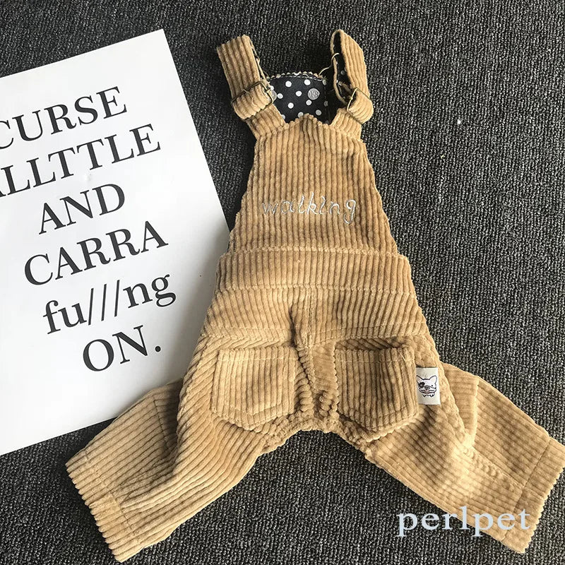 Corduroy Buckle Overalls