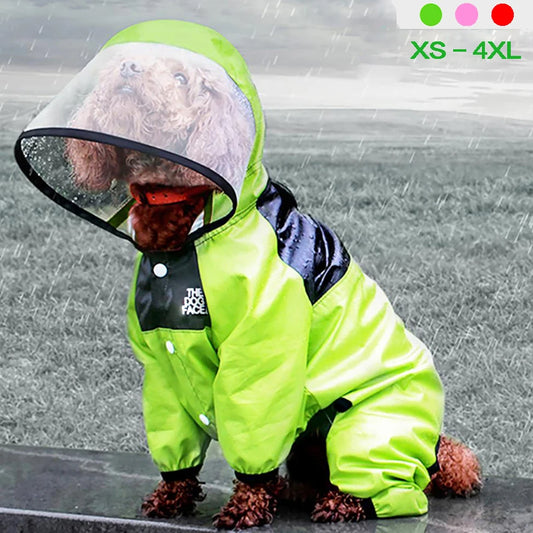 T.D.F Ultimate Waterproof Dog Raincoat Jumpsuit