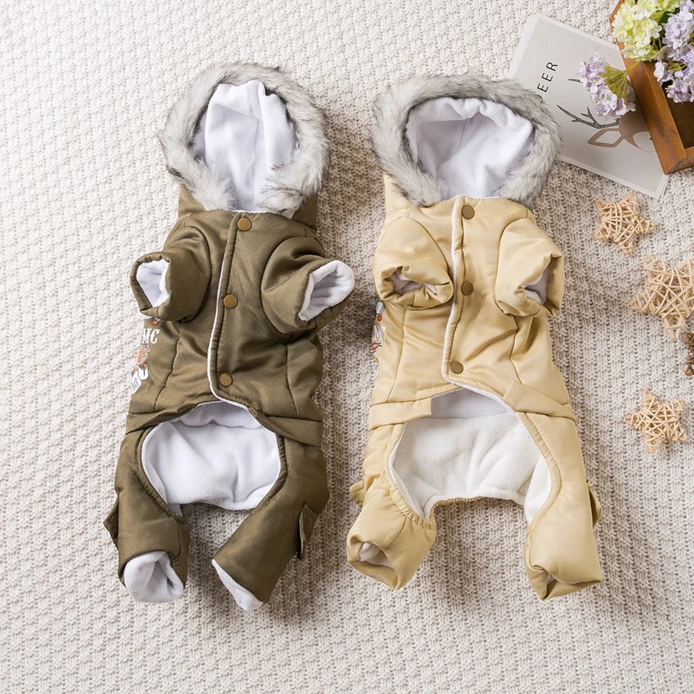 ❄️ Faux Fur Hooded Winter Jumpsuit