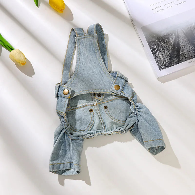 Denim Strap puffy Skirt & Denim Strap Overall