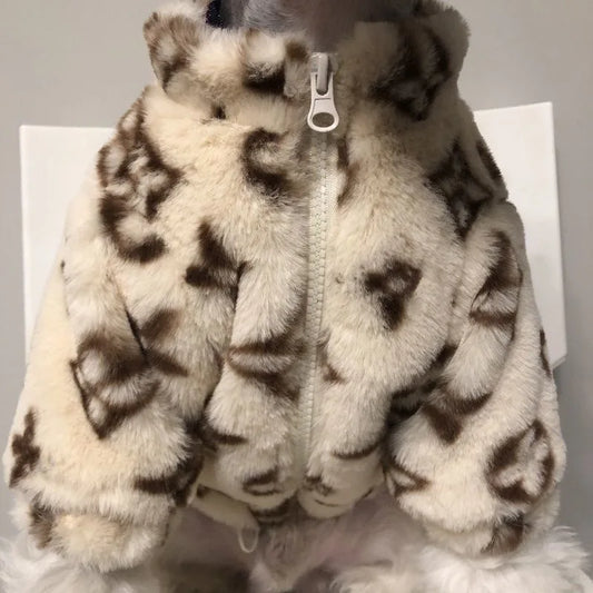 Chewy Vuitton Plush Luxury Zip Jacket