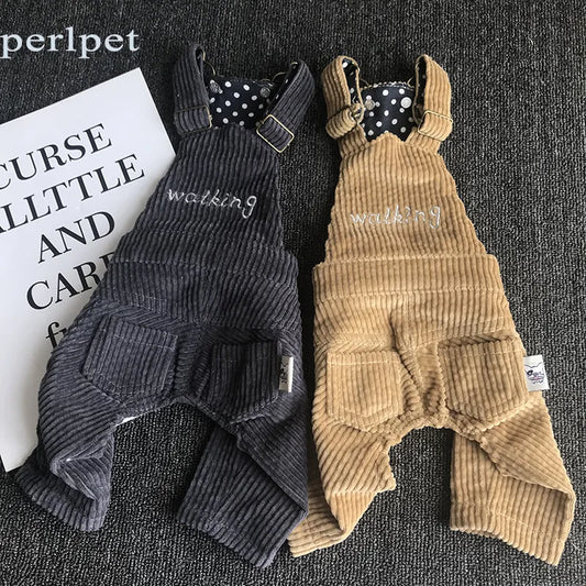Corduroy Buckle Overalls