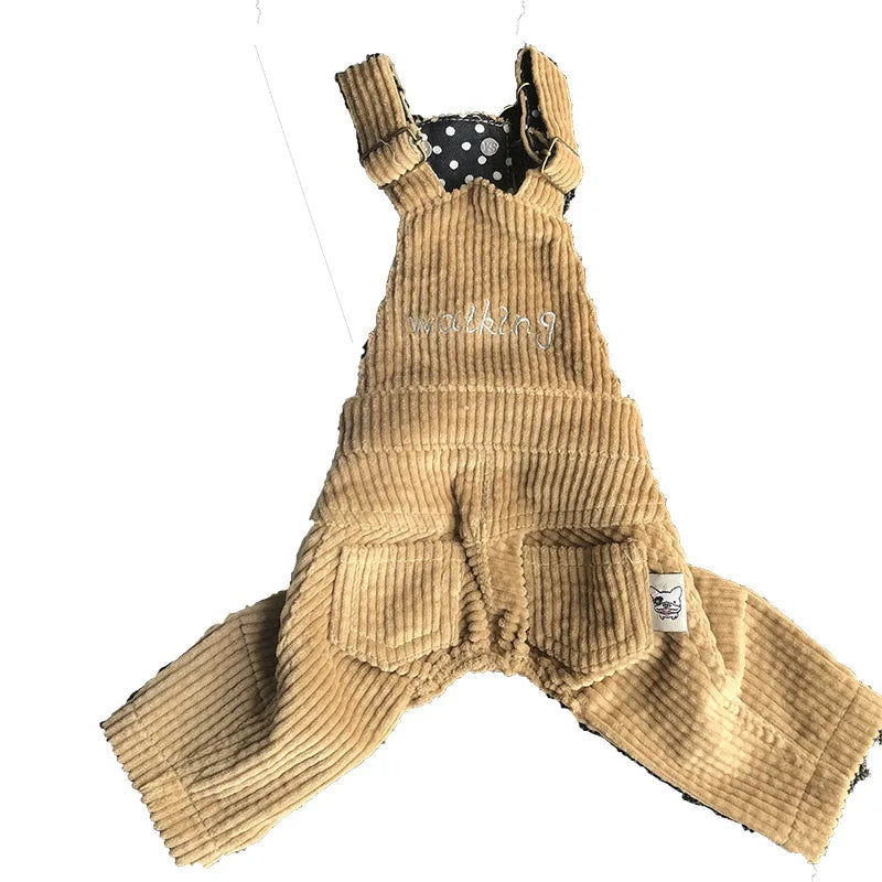 Corduroy Buckle Overalls