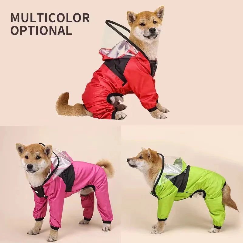 T.D.F Ultimate Waterproof Dog Raincoat Jumpsuit
